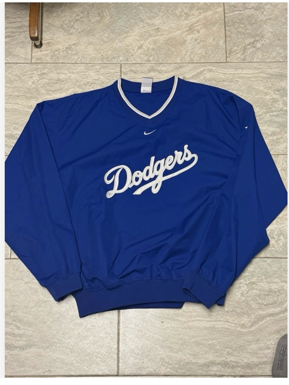 Vintage Nike Dodgers Blue Pullover with White Trim Windbreaker